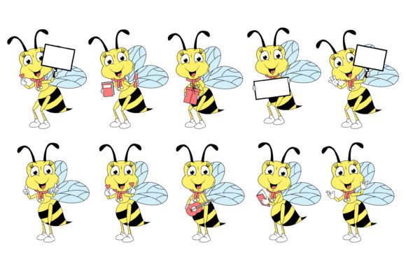 Adorable Charm: Using the Cute Bee Animal Cartoon Graphic