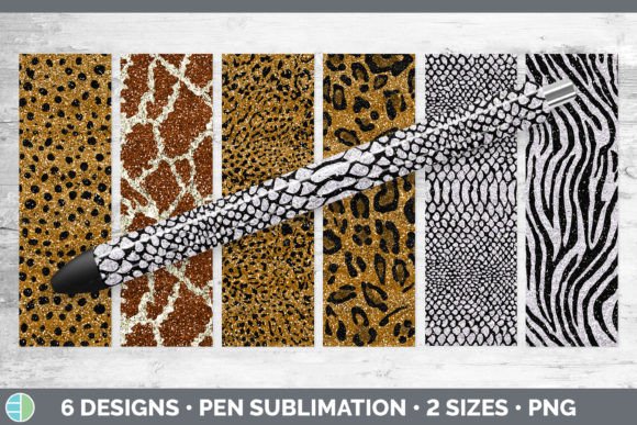 Animal Print Pen Wraps: Bold Glitter Epoxy Designs for Creators