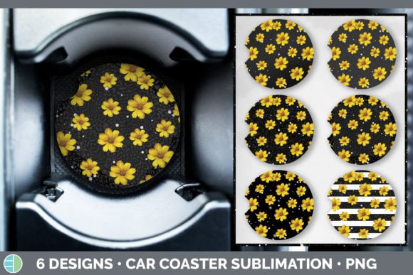 Black Animal Print Car Coaster | Sublima: Bold Design Meets Practicality
