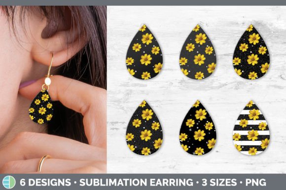 Black Animal Print Teardrop Earring | Su: A Bold Design Asset