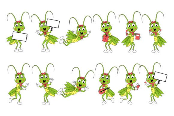 Bring Playful Energy to Your Designs with a Cute Grasshopper Graphic