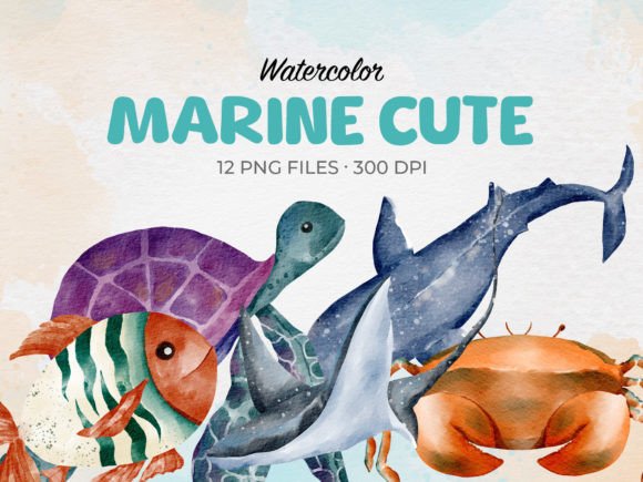 Bringing Ocean Life to Your Projects with Watercolor Clipart