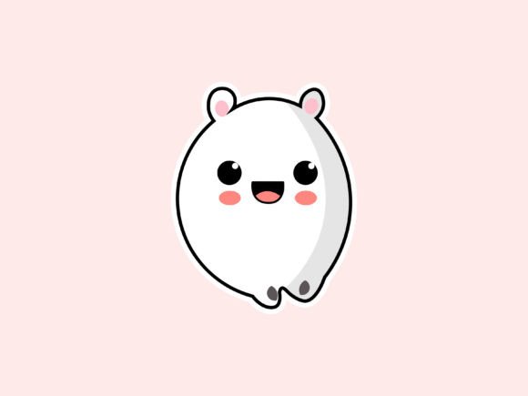 Kawaii White Animal Icon: Adorable Design for Every Project