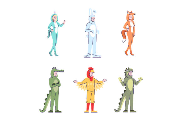 People Wearing Animal Costumes: A Playful Design Asset