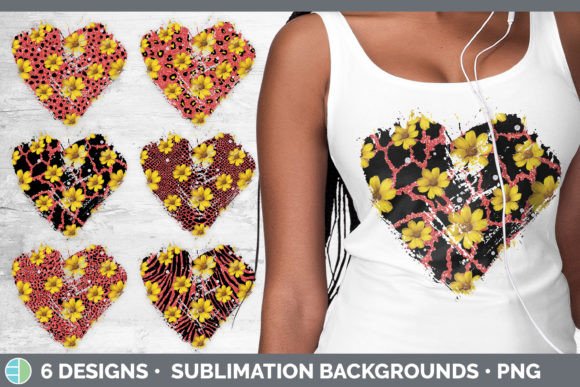 Red Animal Print Heart Distressed Clipar: A Bold Asset