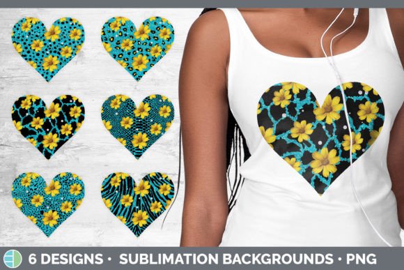 Teal Animal Print Hearts Clipart: A Sublimation Bundle for Bold Design