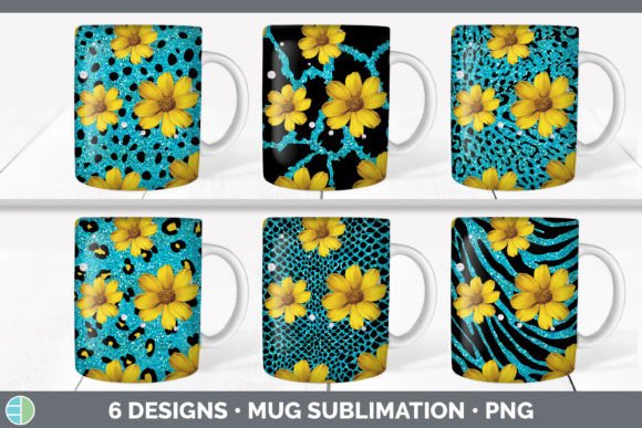 Teal Animal Print Mug Sublimation | Coff: A Bold Visual Statement