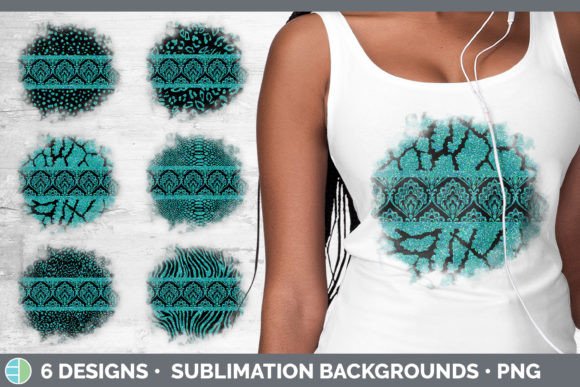 Teal Damask Background | Glitter Animal: A Bundle for Bold Creators
