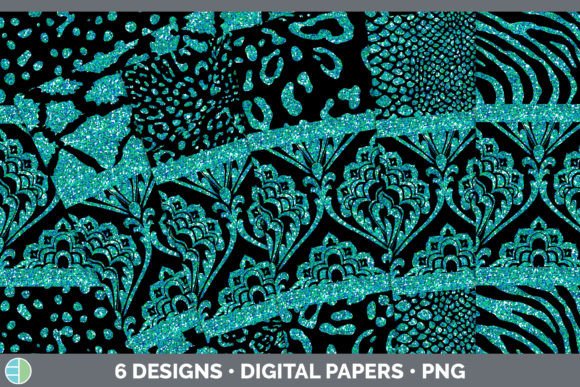 Teal Damask & Glitter Animal: Your New Design Secret