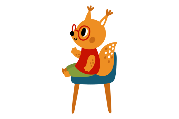 The Adorable Allure of the Cute Baby Squirrel in Glasses Font