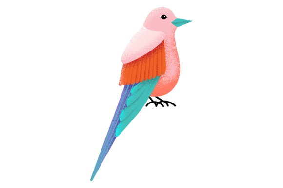 Tropical Bird: A Colorful Winged Animal for Bold Branding